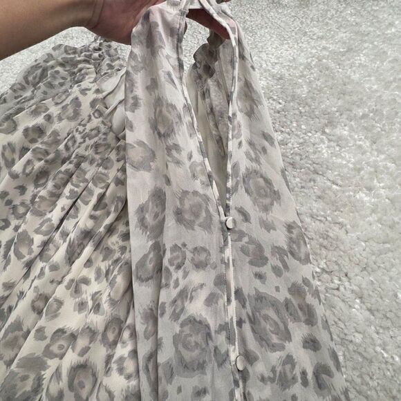 Rebecca Taylor Leopard Cold Shoulder Blouse - Picture 4 of 9